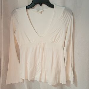 Banana Republic Cream Peplum Top